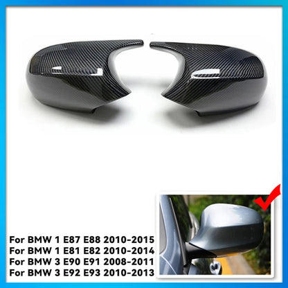 E90 E91 Black M3 Style Cover E81 E82 E87 E88 for BMW 1 3 Series E92 E93 Carbon Fiber M Look Rear Mirror Cap Car Accessories