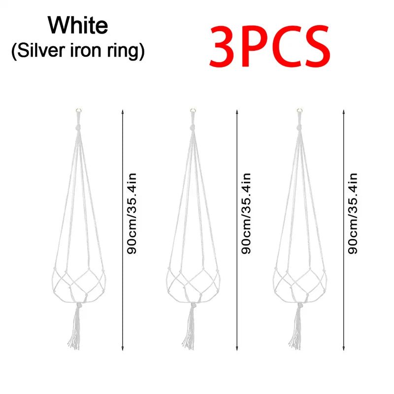 Hanging Plant Pot Hanging Basket Vases with Hook Creative Macrame Suspension Plant Planters for Hanging  Flower Pot Net