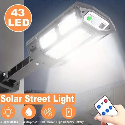 Powerful LED Solar Outdoor Led Courtyard Wall Lamp Rechargeable Human Body Induction Garden Terrace Garage Door Street Lighting