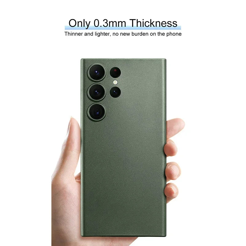 UltraThin 0.3mm shockproof transparent Outer case For Samsung Galaxy S26 S25 S24 Ultra Plus Solid Color Clear Frosted Matte Case