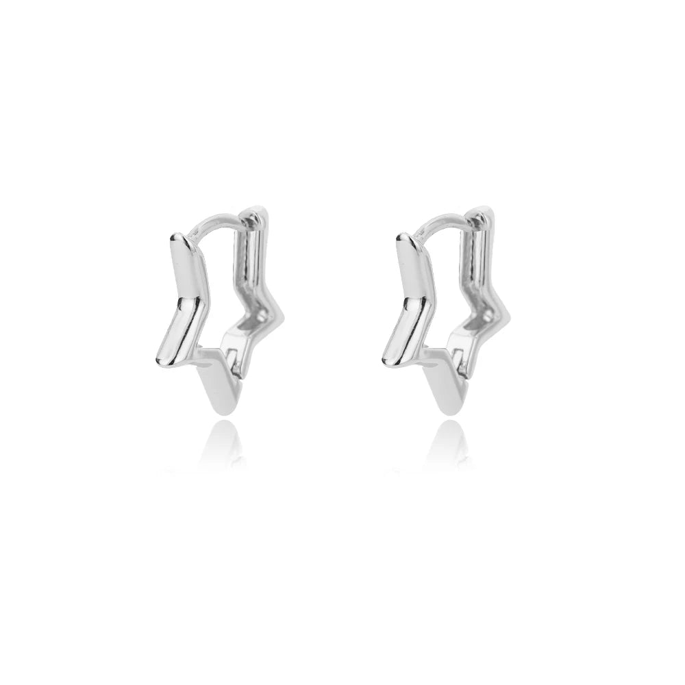 Heart Stainless Steel Earrings for Women – Gold Color Hoop Earring with Zircon, Waterproof & Trendy