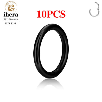 G23 Titanium Nose Ring – 10/50PCS Hoop Piercing Jewelry, 16/18/20G