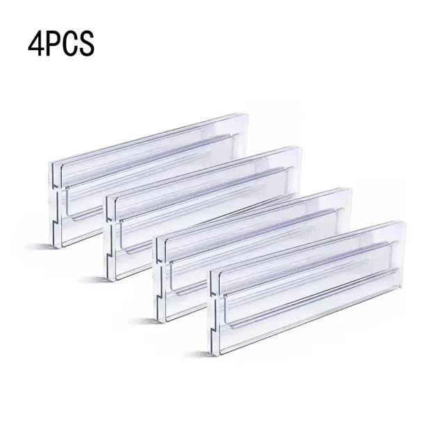 1/2/4/6/8PCS Drawer Wardrobe Dividers Organizers Expandable From Kitchen Drawer Organizer, Clear Plastic Partition Plate Tools