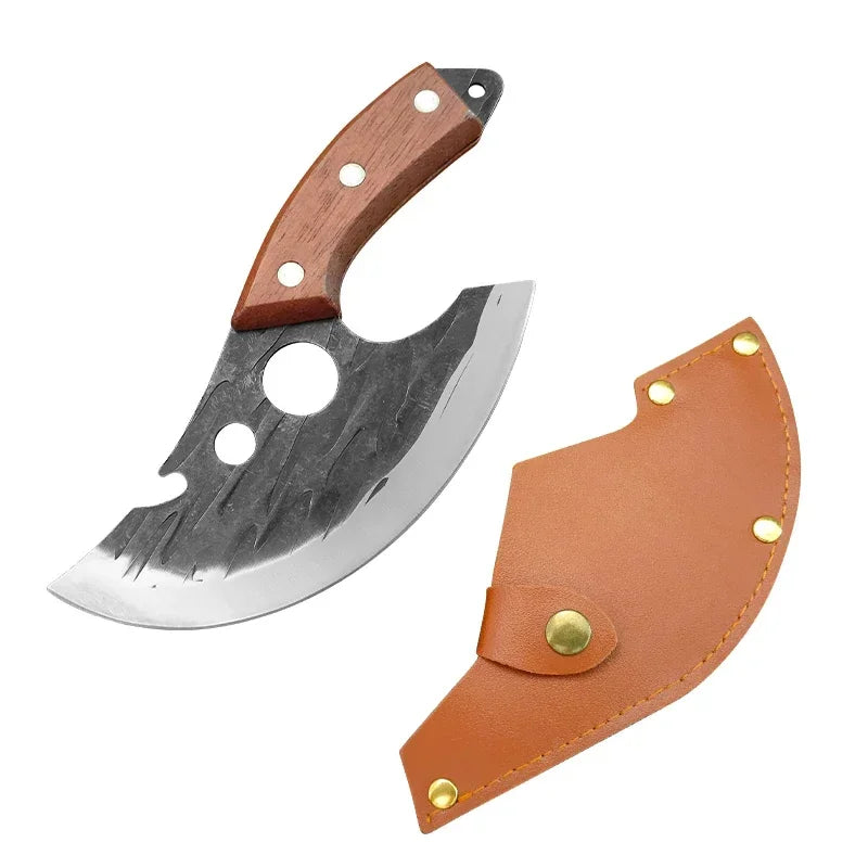 Multifunctional Knife Forged Kitchen Knife Stainless Steel Meat Cleaver Boning Knife with Bottle Opener Pocket With Knife Cover