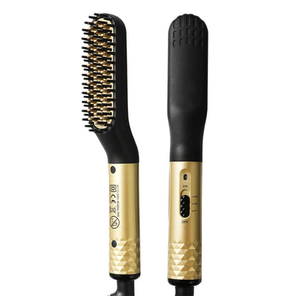 Hot Comb Straightener Electric Negative Ion Heating Comb For Men Beard Hair Straightening Brush Wet Dry Use Quick Hair Styler