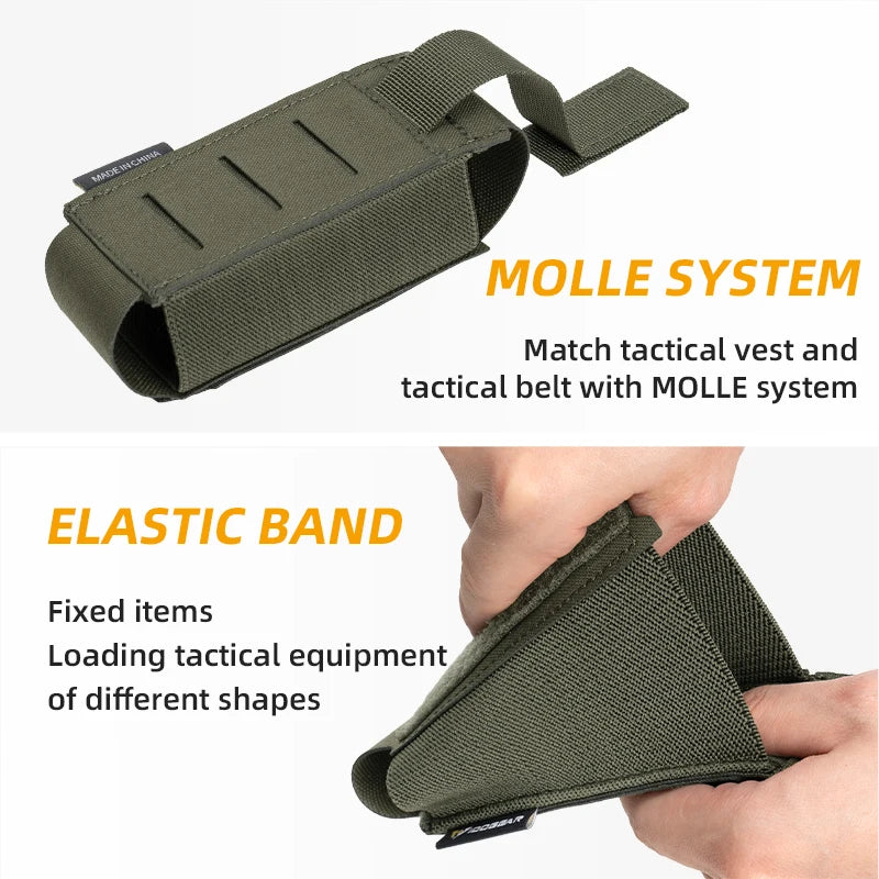 IDOGEAR Tactical Molle Flashlight Holder Magazine Pouch Multiuse Portable Tool Flashbang Pouch for Duty Belt Backpack 35133