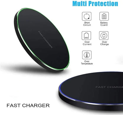Fast Wireless Charger Pad Fast Wireless Charging Station For Samsung Galaxy S25 S24 S23 S22 Xiaomi iPhone 16 15 14 13 12 Pro Max