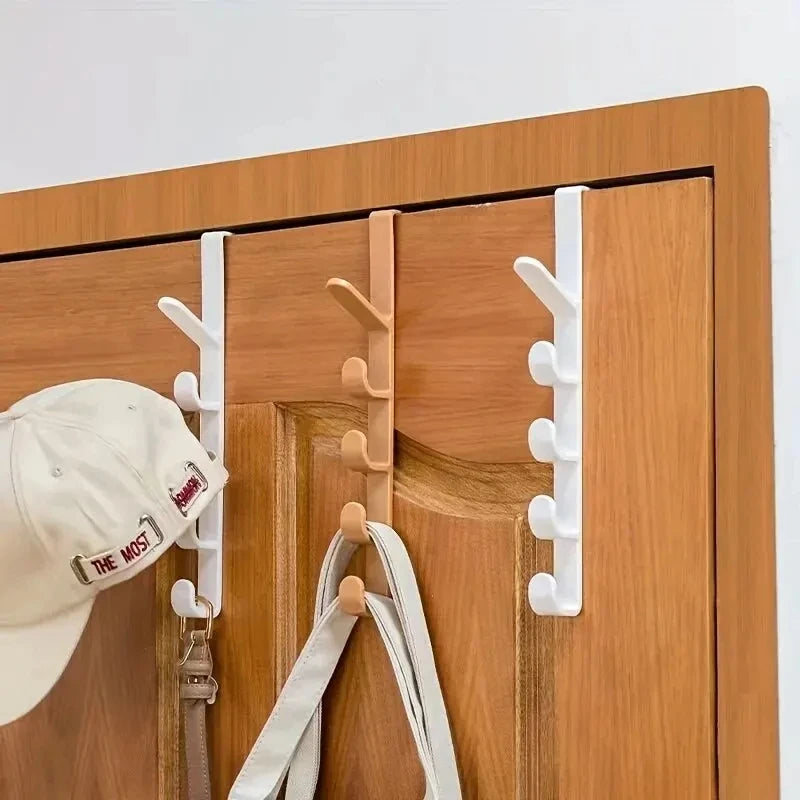 Over-the-Door 5-Hook Rack – Clothes, Bags & Hat Organizer