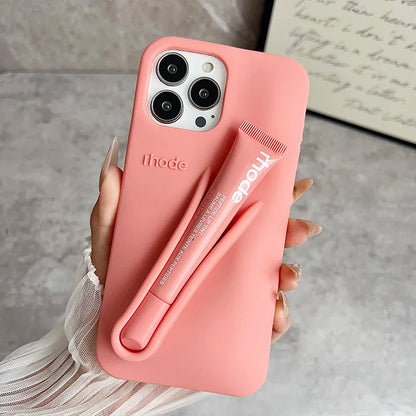Hot Brand Lemontini Phone  Case for IPhone 11 12 13 14 15 16 Pro Max Plus 17 Air Makeup Lip Gloss Silicone Cover with Lip Glaze