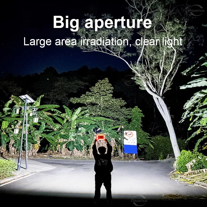 Portable Solar Lantern LED Tent Light Rechargeable Lantern Emergency Night Market Light Outdoor Camping Bulb Lamp Searchlight