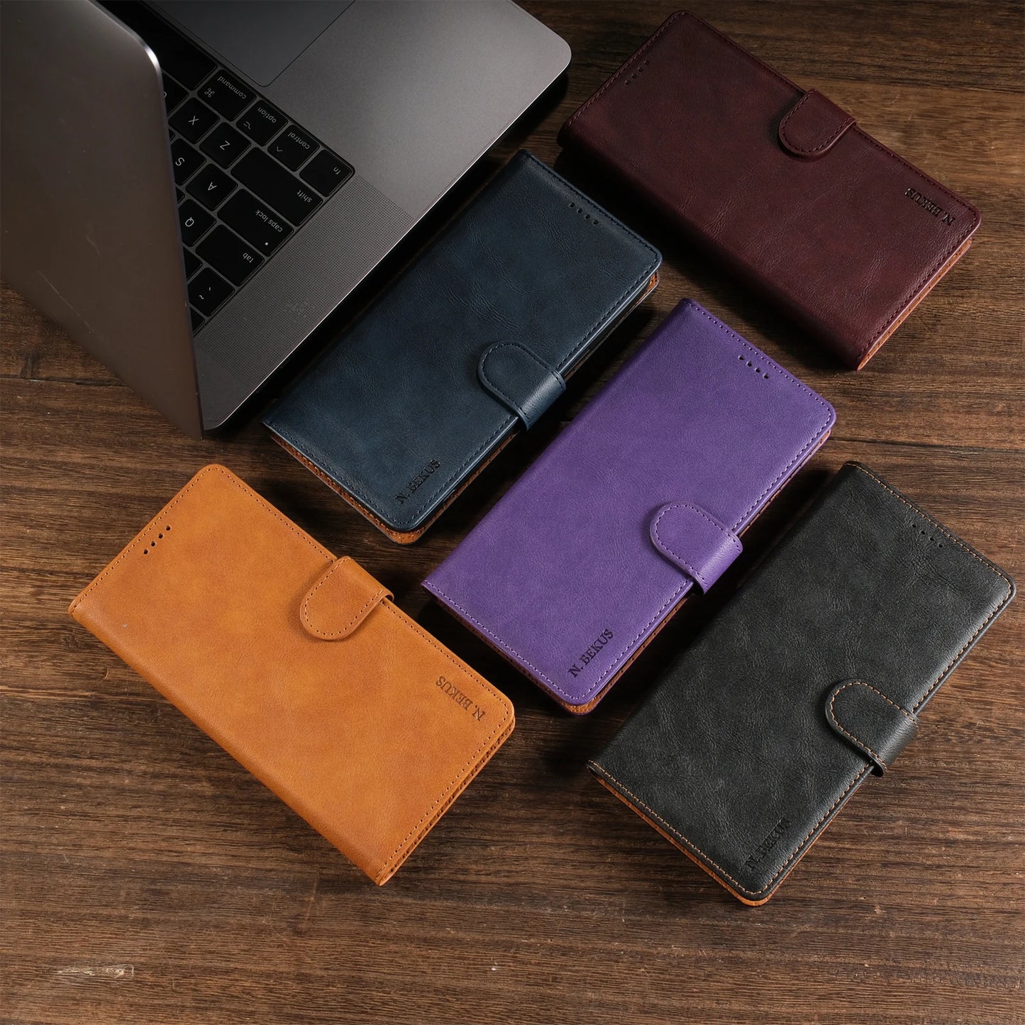 Business Leather Phone Case For Samsung Galaxy S26 S25 S24 S23 Ultra S22 S21 FE S20 S10 Plus Note20 Flip Card Wallet Cover Etui