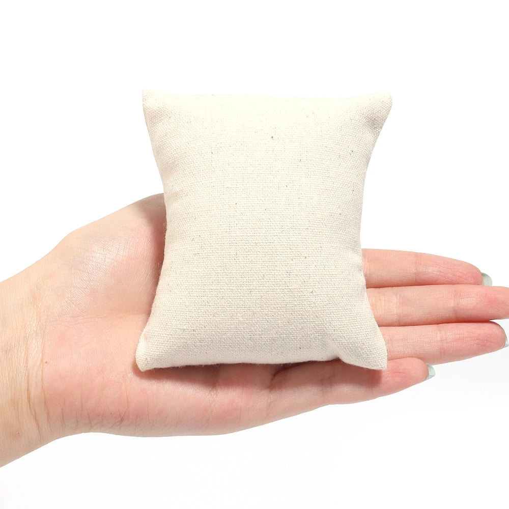 Jewelry Pillow Stand Velvet PU Leather Holder Organizer – Bracelet, Bangle, Anklet & Watch Display Photography Prop