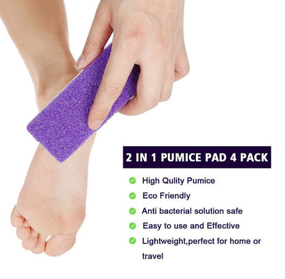 Premium Foot Care Set (2 Pcs): Natural Pumice Stone & Dual-Sided Foot File, Professional Callus Remover & Dead Skin Exfoliator for Smooth Heels