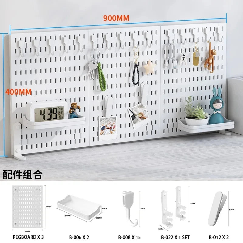 Neat Plastic Pegboard  Desk Organizer with Multiple Accessories for Home Office, Craft Room and Garage Display