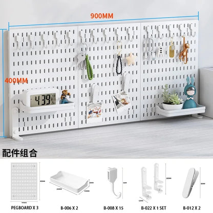 Neat Plastic Pegboard  Desk Organizer with Multiple Accessories for Home Office, Craft Room and Garage Display