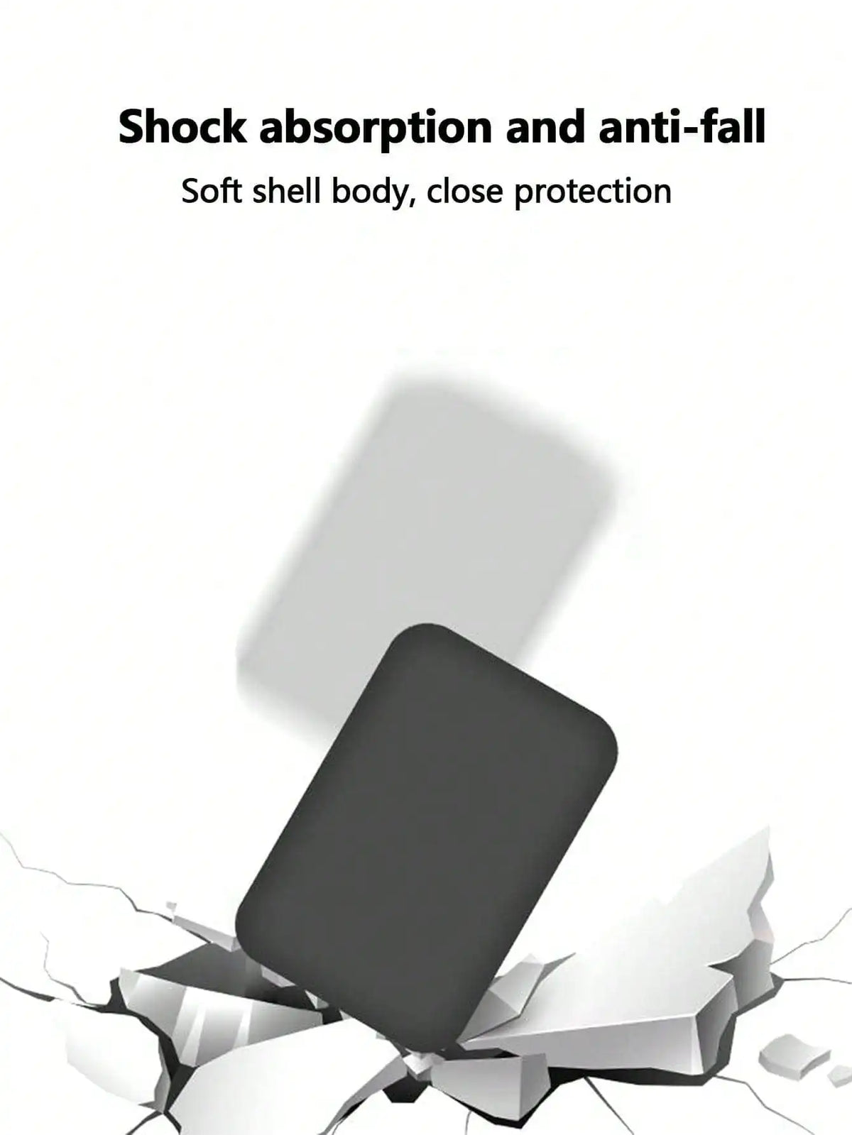 1Pcs Black TPU Charging Case Protector, Compatible With Apple's Original MagSafe Wireless Power Bank