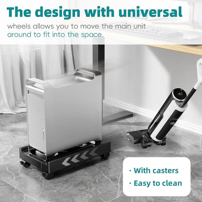 Adjustable Computer Tower Stand with Cooling Fan  Mobile CPU Holder 4 Rolling Casters  PC Floor Cart PC Riser Under Desk CPU