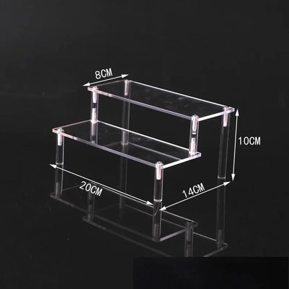 1-5 Tier Iridescent Acrylic Display Risers Stand Shelf for Figures Collectibles Cupcakes Perfumes Jewel Decorating & Organizing