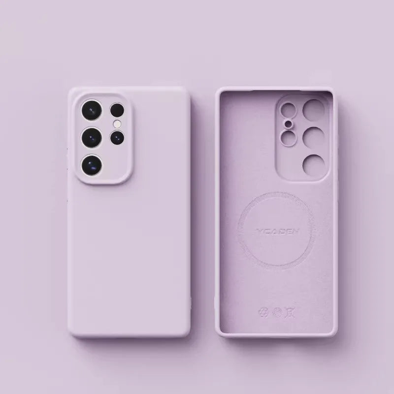 Original Liquid Silicone Magnetic Phone Case For Samsung Galaxy S26 S25 S24 S23 S 26 Ultra Plus Cases Wireless Charge Soft Cover