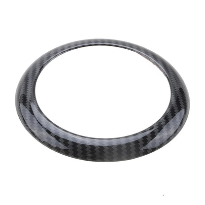 Rear Badge Ring Car Logo Cover For BMW 1 Series F20 F21 2011-2019 Black/Carbon Pattern Frame Sticker Car Decoration Accessories