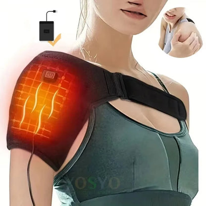 Heated Vibrating Knee Massage Pad with LED Display