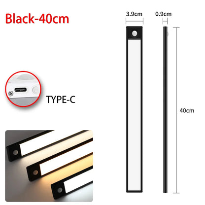 LED Motion Sensor Under-Cabinet Light — USB Rechargeable