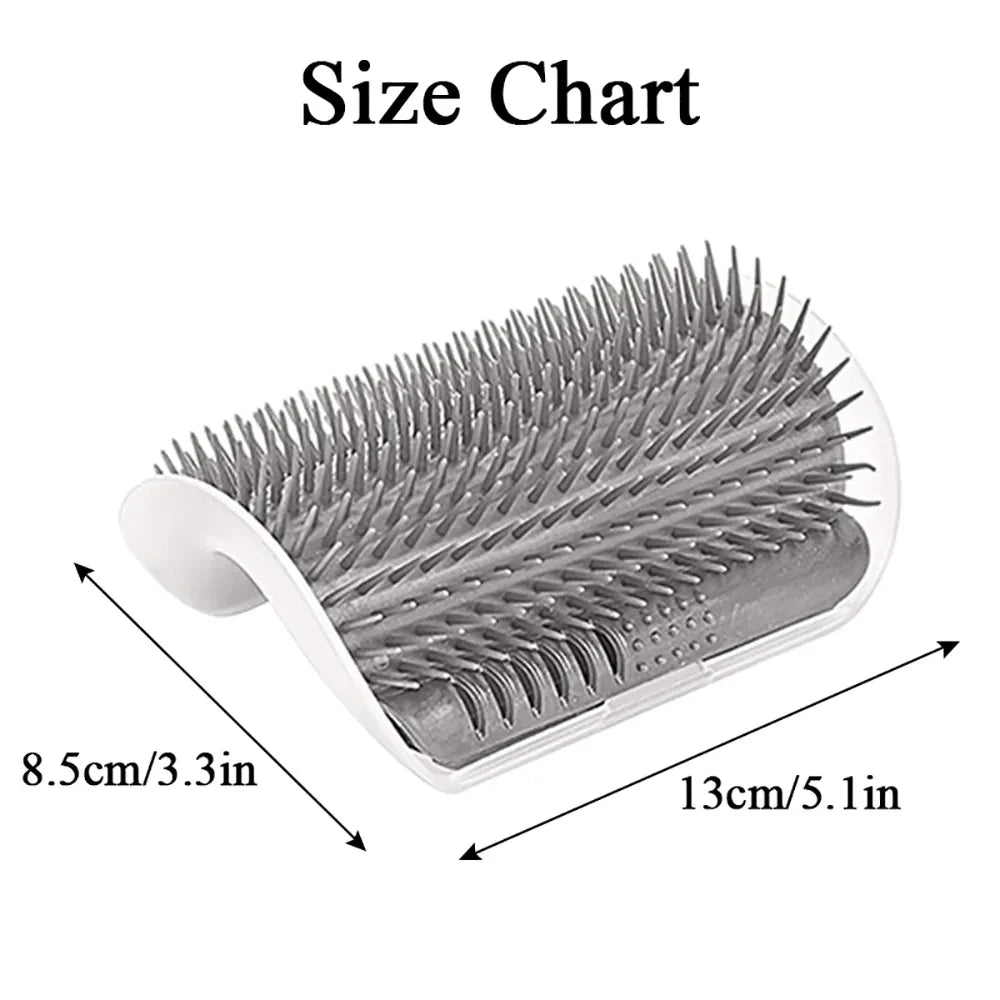 Cat Corner Grooming Brush & Removable Scratcher Comb