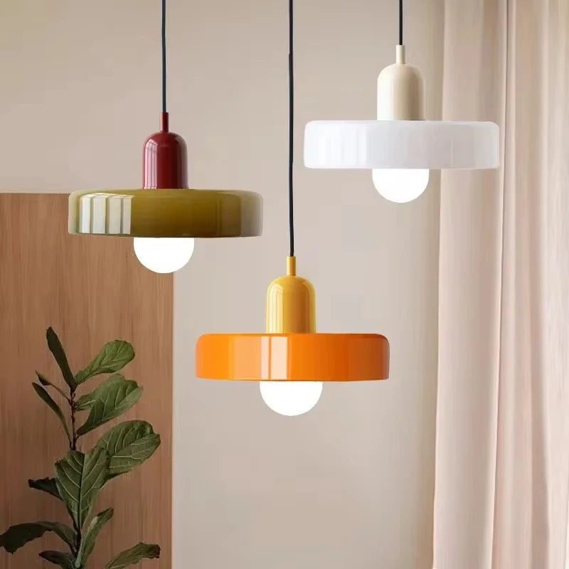 Nordic Glass Bauhaus Dining Room Chandelier Living Room Bedroom Bar Retro Coffee Shop Decoration Chandelier Lighting Fixtures