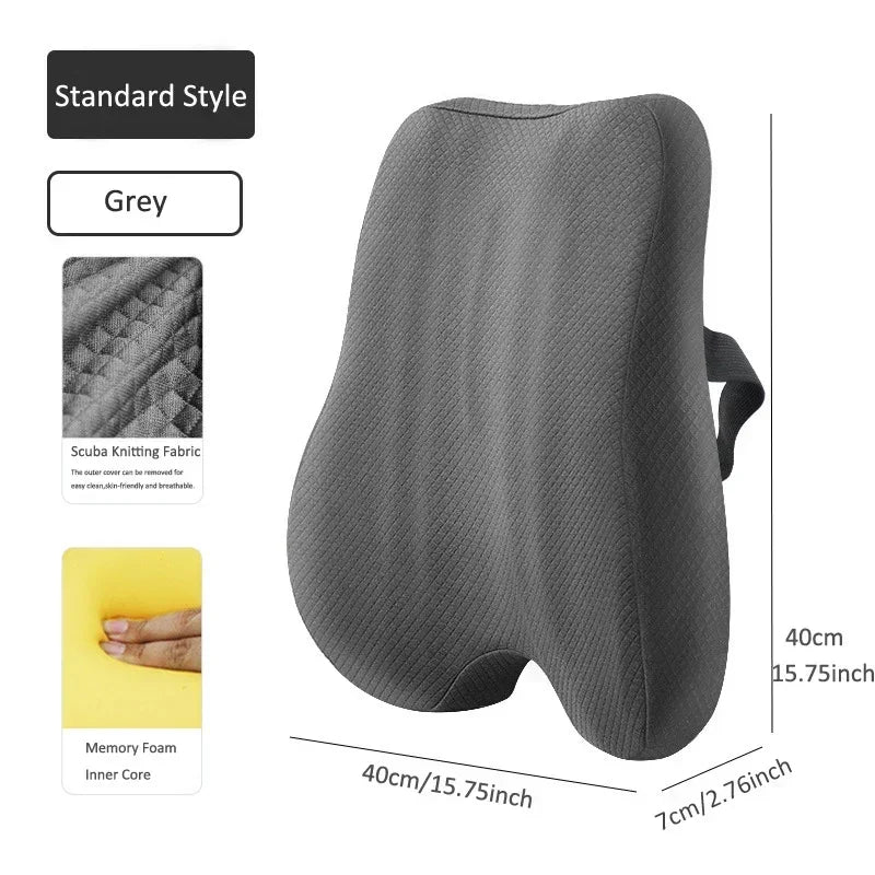 Orthopedic Memory Foam Seat Cushion Set, Coccyx Support Cushion, Office Chair, Waist, Back, Lumbar, Car Seat, Hip Massage Pad