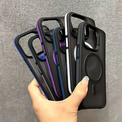 Luxury Magnetic Matte Translucent Case For Samsung Galaxy S25 Ultra S24 Plus S23 FE S22 S25 For Magsafe Wireless Charging Cover