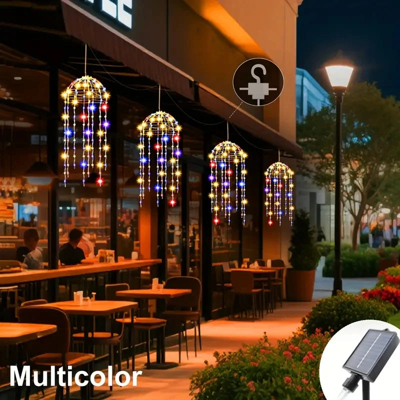 Solar Jellyfish Lights 4/6 pcs Solar Waterproof Outdoor Hanging Home Garden Decoration Lights With 8 Modes for Courtyard Trees