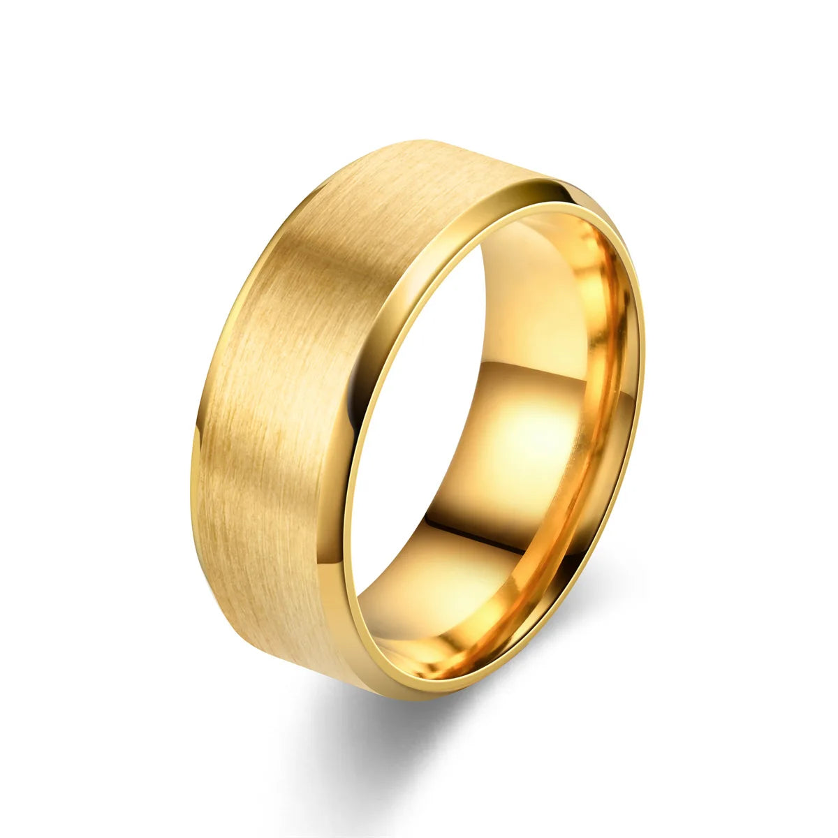Stainless Steel Tungsten Ring – Unisex 8mm Brushed Wedding Band for Men & Women (6 Colors)