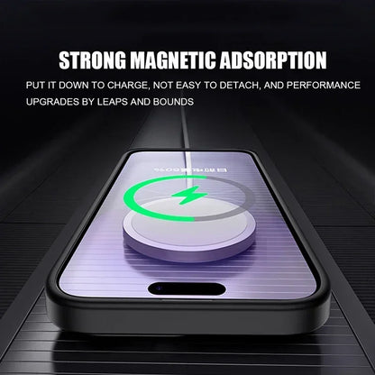 Original Case For iPhone 17 Air 16 15 14 13 12 11 Pro Max Plus For Magsafe Magnetic Wireless Charge Lens Protector Matte Cover