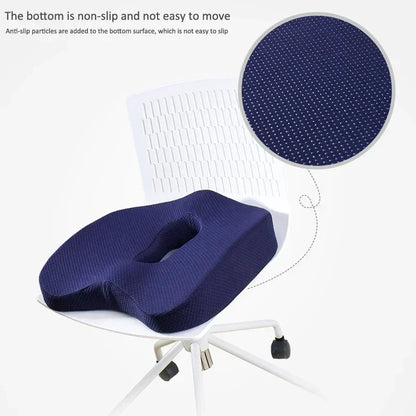 Orthopedic Memory Foam Seat Cushion Set, Coccyx Support Cushion, Office Chair, Waist, Back, Lumbar, Car Seat, Hip Massage Pad