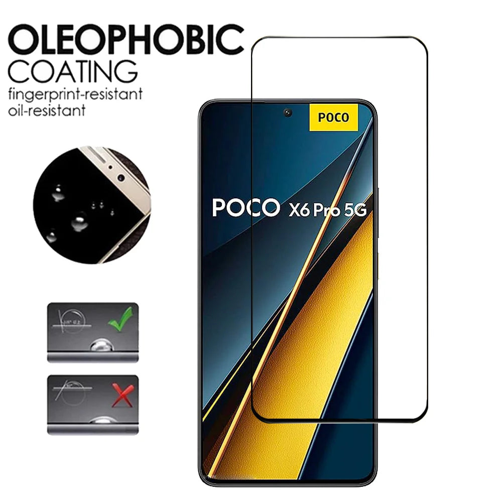 mica Poco F8 Ultra F7 X7 X6 F6 Pro 5G Screen Protector Glass Little X6 X5 F5 Pro Pelicula de Vidro Temperado For Xiaomi Poco F7 Ultra Tempered Glass Poco X7 ProPoco X7 Pro Cristal PocoX6 Phone Front Glass