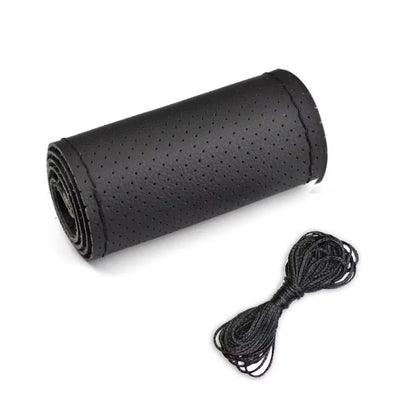 DIY Car Steering Wheel Cover Fiber Leather with Needle Braid on Steering Wheel SkidProof Car Styling Interior Accessorie
