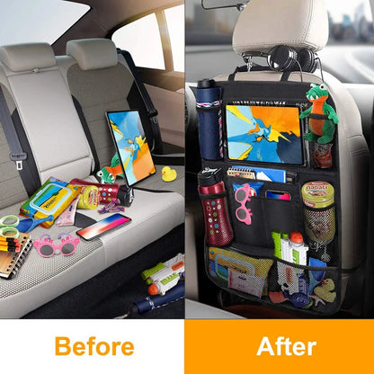 Car Backseat Organizer with Tablet Holder & Seat Protector