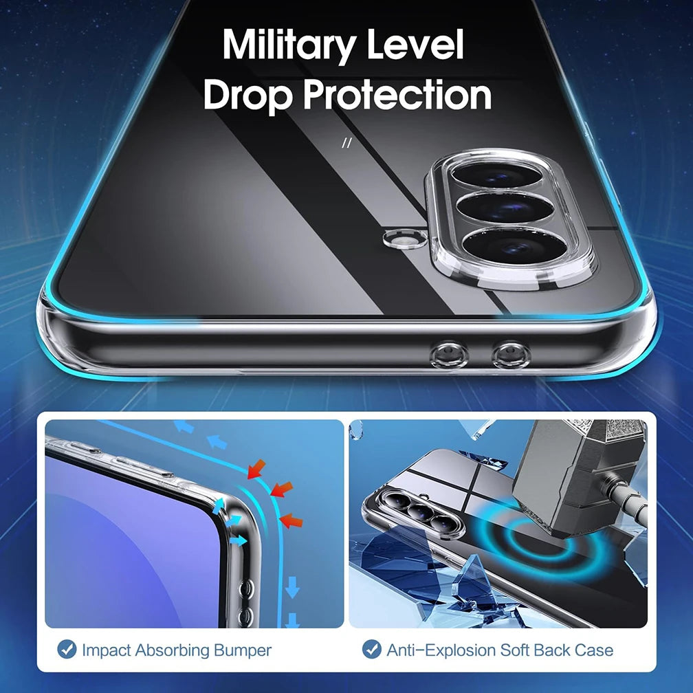 Transparent Ultra Thin Soft Silicone Case For Samsung Galaxy A56 A36 A26 A16 A06 4G 5G Clear Slim Cover A 56 36 26 16 06 Shell