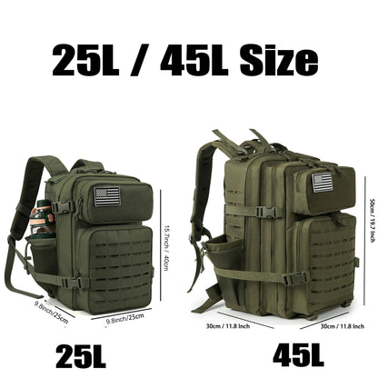 25L/45L trekking backpack, suitable for travel, sports and daily use. Applicable to camping, outdoor sports and daily activities
