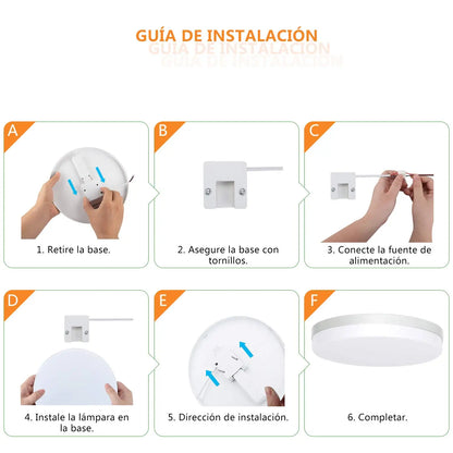 Ultra-thin Round LED Ceiling Lamp Waterproof Flush Mount Fixture 6500K Daylight Modern Home Lighting for Bedroom Kitchen Hallway