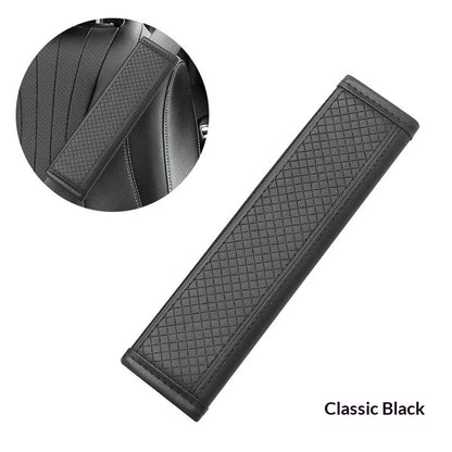 1PCS Car Seat Belt Protective Cover Anti-neck Strangling Skin-feel Leather Fine Hole Car Seat Belt Shoulder Guard Cover