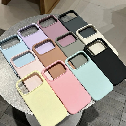 Candy Solid Color for Magsafe Case for iPhone 17 Air 16 15 14 13 11 12 Pro Max Plus Soft Liquid Silicone Slim Shockproof Cover