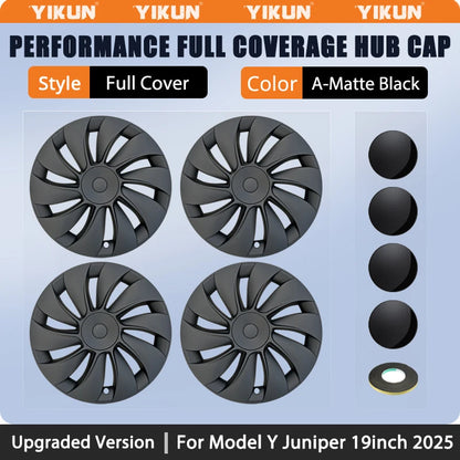 4PCS Hubcaps for Tesla Model Y Juniper 19 Inch 2025 Performance Replacement  Wheel Cover Automobile Hub Cap Full Rim Accessories