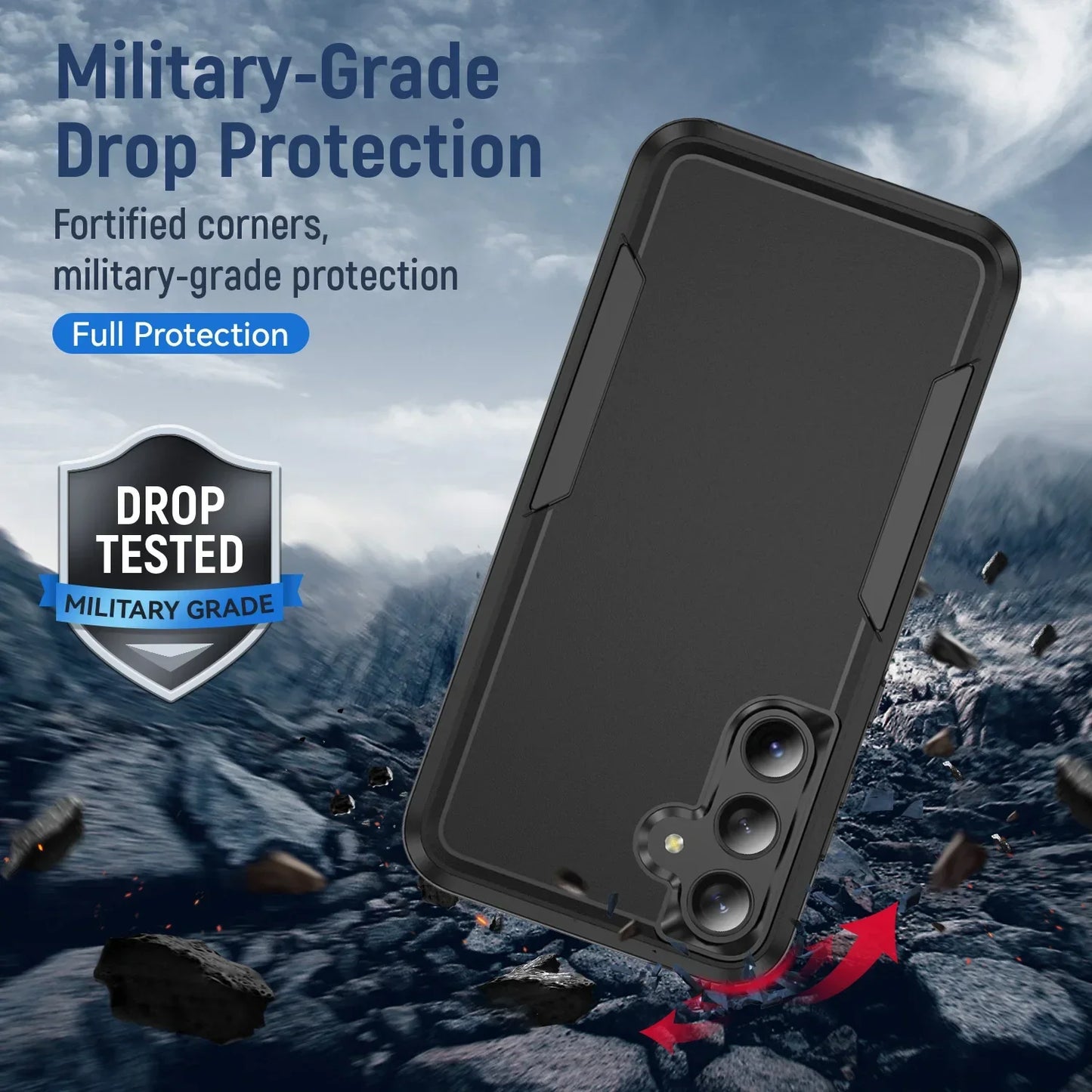 Luxury Case for Samsung Galaxy S25 edge S25 S24 FE S22 S21 S23 Plus Ultra plain Armor Heavy Duty Military Grade Protective cover