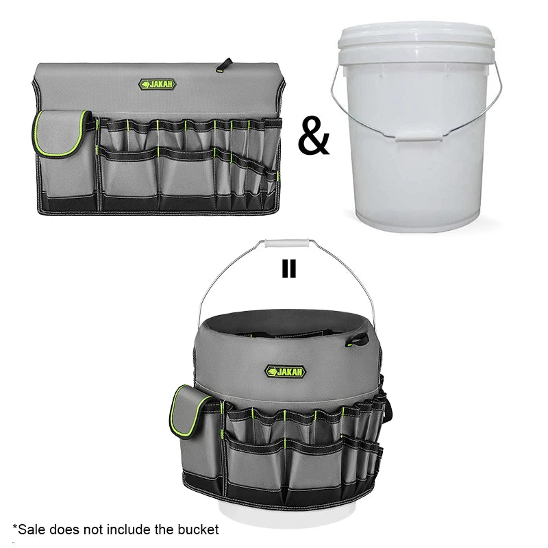 31-Pocket Bucket Tool Organizer for Easy Tool Access Water-Resistant Construction Fits to 3.5-5 Gallon Bucket JK-212