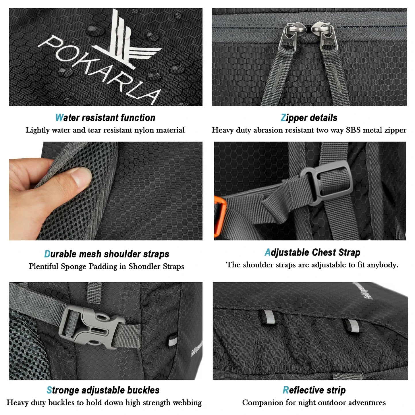 40L Travel Backpack Waterproof Lightweight Packable Outdoor Hiking Camping Daypack Men's and Women's Foldable Climbing Back Bags