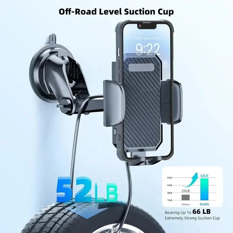 Universal 360° Rotatable Car Phone Holder Windshield Suction Cup & Air Vent Mount Stand for Cellphone Stable Car Phone Bracket