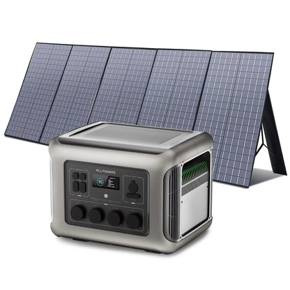 ALLPOWERS R2500 Portable Power Station 1920Wh 2500W Solar Generator & SP037 Solar Panels 400W / 2X400W Solar Charger for Camping