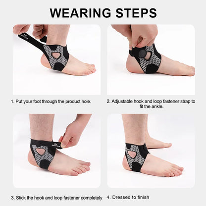 Ultra-thin Ankle Brace Bi-directional Strap Compression Stabilizes Tendons Motion Ankle Fixation Brace Prevents Ankle Sprains
