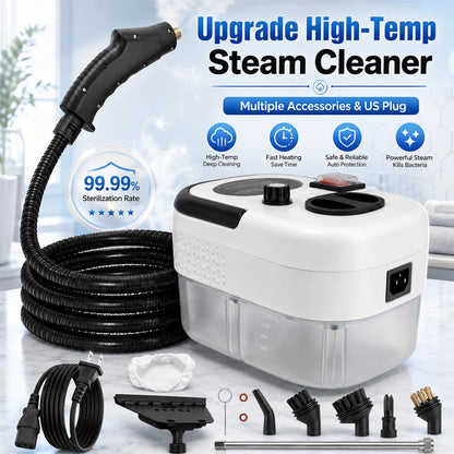 2500W High Temperature Steam Cleaner 110V Portable Handheld Steam Cleaning Machine With Multiple Accessories US Plug